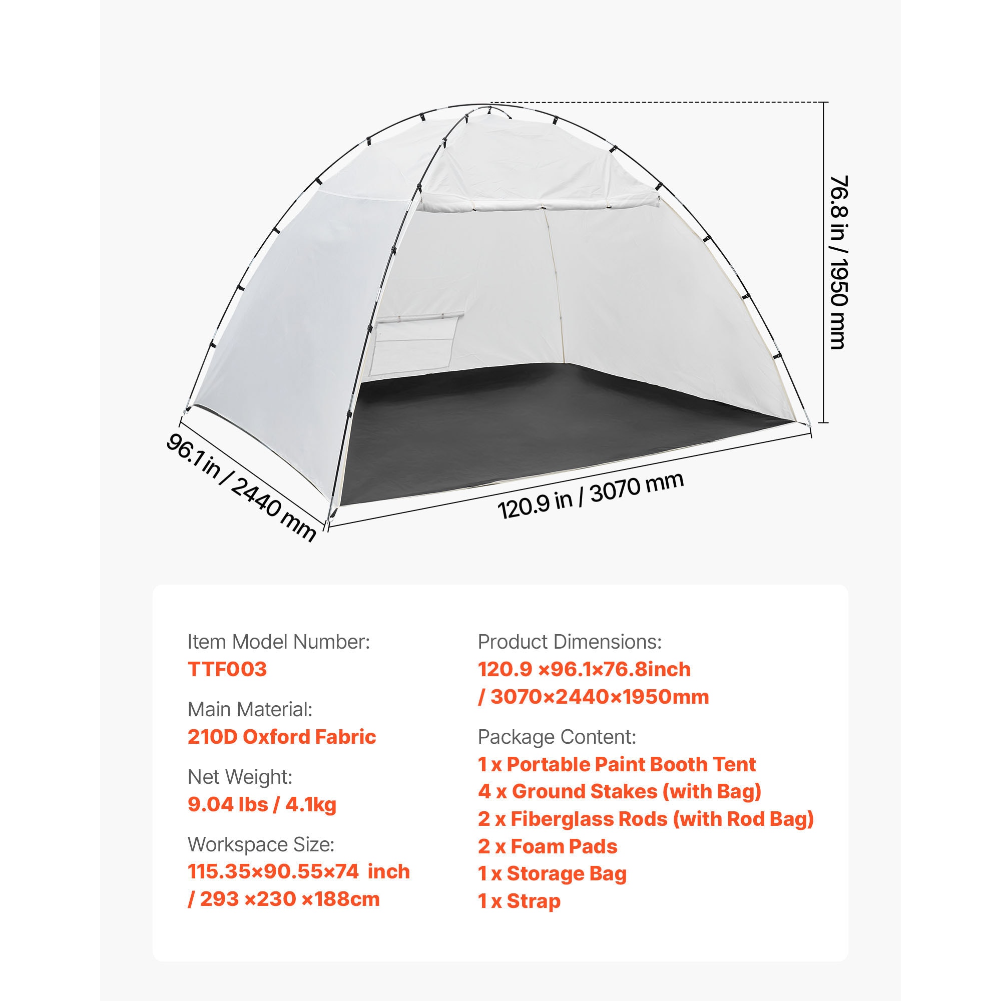Portable Paint Booth Tent With Mesh Screen For Furniture_voghion.com
